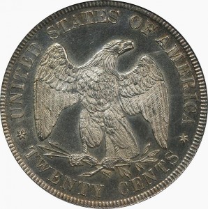 1876_Proof_Twenty-cent_piece_reverse, discontinued May 2, 1878