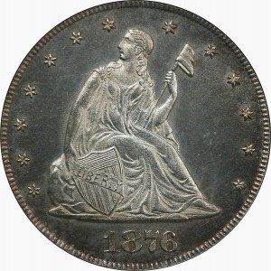 1876_Proof_Twenty-cent_piece_obverse, discontinued May 2, 1878