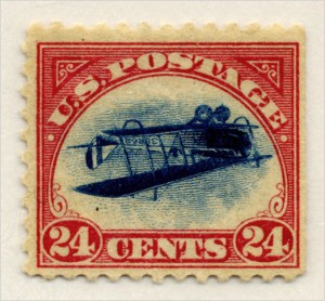 First Airmail stamp, May 15, 1918