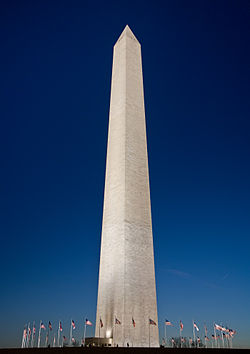 Washington monument opened Oct 9, 1888